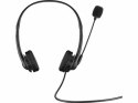 Słuchawki z mikrofonem Na głowę Na pałąku HP 428K6AA (USB wtyk/Czarny) Słuchawki z mikrofonem Na głowę Na pałąku HP 428K6AA (USB wtyk/Czarny)
