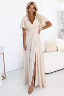 Sukienka Model Jennifer 581-6 Beige - Numoco - XXL Sukienka Model Jennifer 581-6 Beige - Numoco - XXL