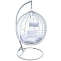 Cocoon Hängeschaukelstuhl mit Kissen weiß - KR36