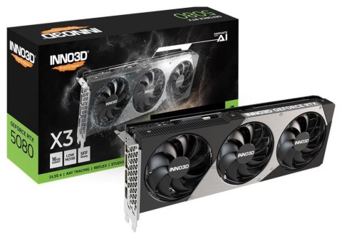 Karta graficzna INNO3D GeForce RTX 5080 X3 16GB DLSS 4 (N5080316D7176068N) Karta graficzna INNO3D GeForce RTX 5080 X3 16GB DLSS 4 (N5080316D7176068N)