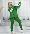 Dres damski luźna bluza + prążkowane legginsy CHICAGO (Zielony) Dres damski luźna bluza + prążkowane legginsy CHICAGO (Zielony)