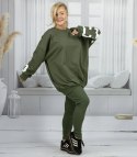 Dres damski luźna bluza + prążkowane legginsy CHICAGO (Zielony) Dres damski luźna bluza + prążkowane legginsy CHICAGO (Zielony)
