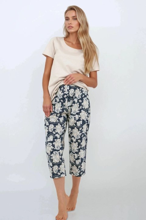 Piżama Damska Model Navy Charm Navy - Momenti Per Me - L Piżama Damska Model Navy Charm Navy - Momenti Per Me - L