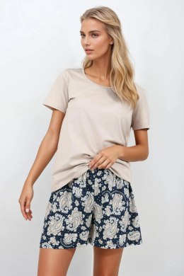 Piżama Damska Model Stardust Navy - Momenti Per Me - L