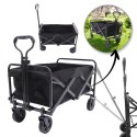 Klappbarer Transportwagen, Metall, Gartenanhänger 72x47x68-87cm AR07CZ
