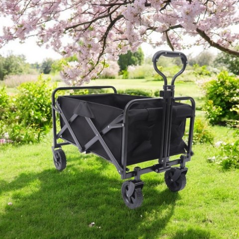 Klappbarer Transportwagen, Metall, Gartenanhänger 72x47x68-87cm AR07CZ