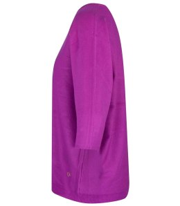 Klasyczny ciepły damski sweter serek ROSALIA (Fioletowy)