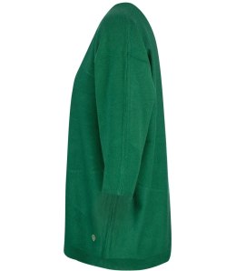 Klasyczny ciepły damski sweter serek ROSALIA (Zielony)