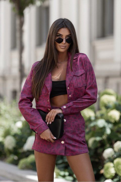 Spódnica Komplet Model Bliss 356750093 Panterka Bordo - LaBalancia - M