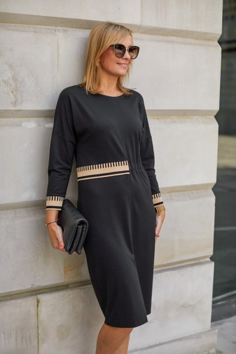 Sukienka Model M394 Black/Beige - La Aurora - 46