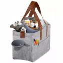 Duży Filcowy Organizer Szary XXL Dla Mamy i Maluszka Na Pieluszki i Akcesoria TF1