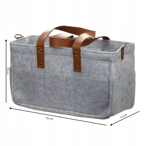 Duży Filcowy Organizer Szary XXL Dla Mamy i Maluszka Na Pieluszki i Akcesoria TF1