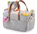 Duży Filcowy Organizer Szary XXL Dla Mamy i Maluszka Na Pieluszki i Akcesoria TF1