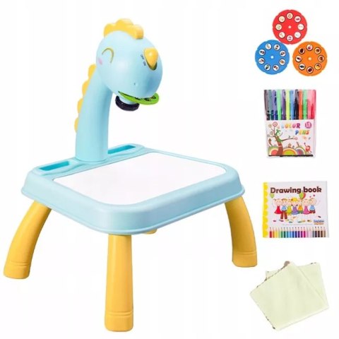 Grający projektor do rysowania z latarką - zestaw do malowania z obrazkami