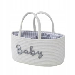 Organizer biały Baby na pieluszki torba dla mamy niemowlaka na pieluchy
