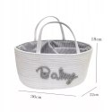 Organizer biały Baby na pieluszki torba dla mamy niemowlaka na pieluchy