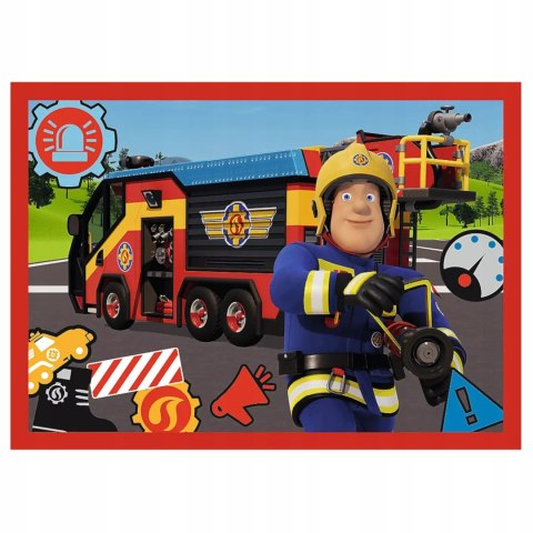 Puzzle 4w1 Strażak Sam, Przygody Strażaka Sama 4 układanki Trefl 34632