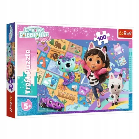 Puzzle Przyjaźń w kocim domku Gabi 100 elementów Trefl 16515
