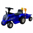 Traktor elektryczny jeździk na akumulator z przyczepą dźwiękiem dla dzieci