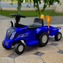 Traktor elektryczny jeździk na akumulator z przyczepą dźwiękiem dla dzieci