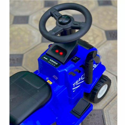 Traktor elektryczny jeździk na akumulator z przyczepą dźwiękiem dla dzieci