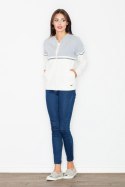 Bluza Damska Model M512 Ecru/Grey - Figl - S Bluza Damska Model M512 Ecru/Grey - Figl - S