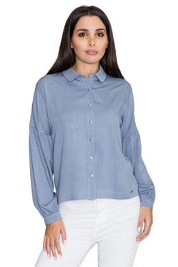 Koszula Damska Model M582 Blue - Figl - S/M