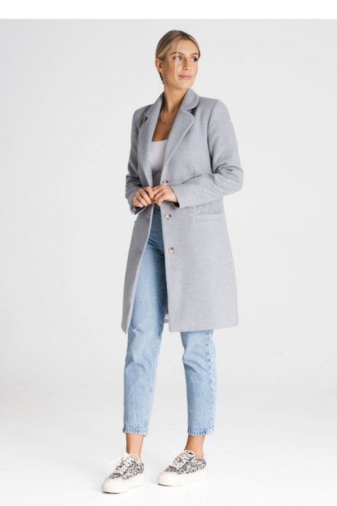 Płaszcz Damski Model M989 Grey - Figl - L Płaszcz Damski Model M989 Grey - Figl - L