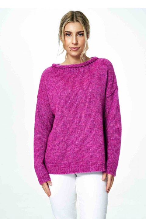 Sweter Damski Model M888 Fuksja - Figl - uniwersalny Sweter Damski Model M888 Fuksja - Figl - uniwersalny