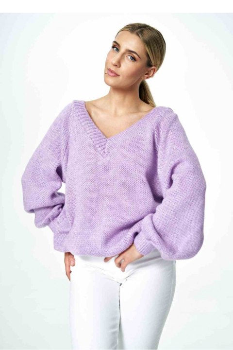 Sweter Damski Model M898 Violet - Figl - uniwersalny Sweter Damski Model M898 Violet - Figl - uniwersalny