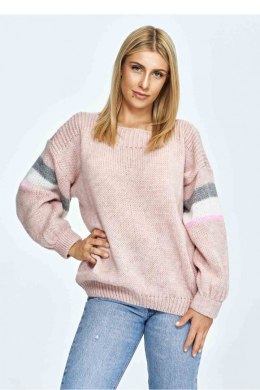 Sweter Damski Model M909 Light Pink - Figl - uniwersalny