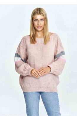 Sweter Damski Model M909 Light Pink - Figl - uniwersalny