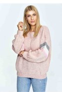 Sweter Damski Model M909 Light Pink - Figl - uniwersalny Sweter Damski Model M909 Light Pink - Figl - uniwersalny