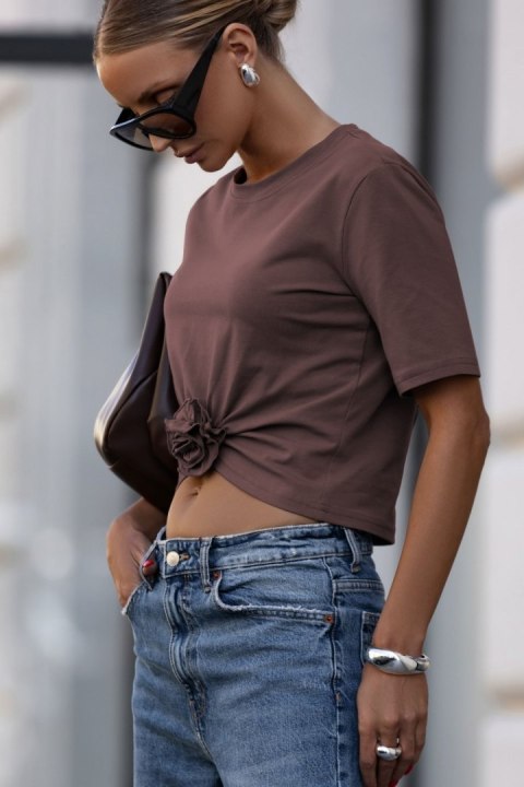 Bluzka Model Elvie B56 Mleczna Czekolada - IVON - L