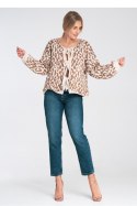 Sweter Damski Model M1094 White/Beige - Figl - uniwersalny