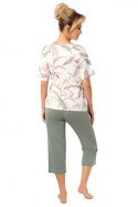 Piżama Damska Model Michelle 3/4 Light Beige - Donna - XL