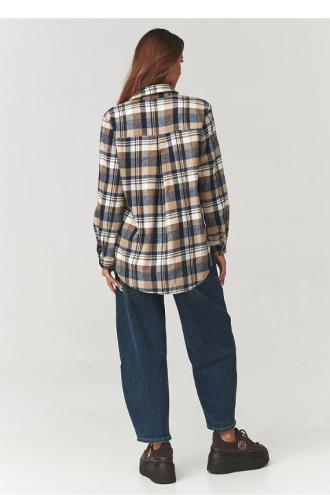 Koszula Damska Model C6 Wzór 2 - Makadamia - uniwersalny