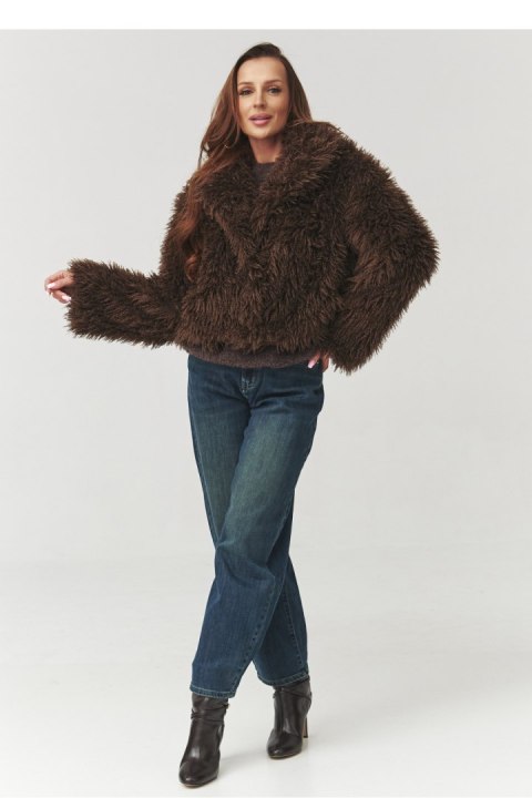 Kurtka Damska Model C1 Brown - Makadamia - uniwersalny