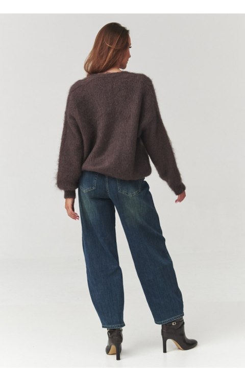 Sweter Damski Model C3 Czekolada - Makadamia - uniwersalny