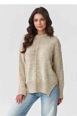 Sweter Damski Model S159 Beige Melange - Makadamia - uniwersalny