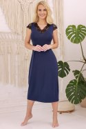 Koszulka nocna Halka Model Langu wiskoza Navy Blue - Kalimo - XL