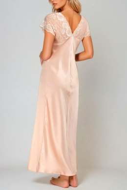 Koszulka nocna Halka Model Mactan satyna Nude - Kalimo - s
