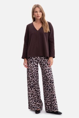 Bluzka Model B304 Gorzka Czekolada - BeWear - s