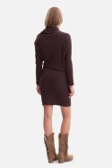 Sukienka Model B309 Gorzka Czekolada - BeWear - S/M