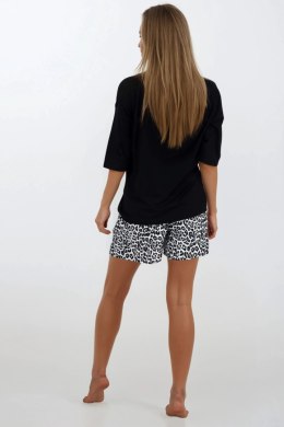 Piżama Damska Model Wild Beautiful Black - Momenti Per Me - M