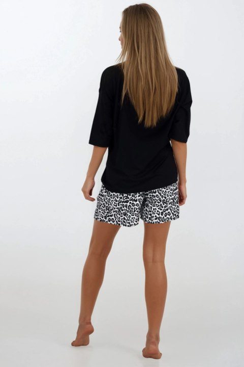 Piżama Damska Model Wild Beautiful Black - Momenti Per Me - s