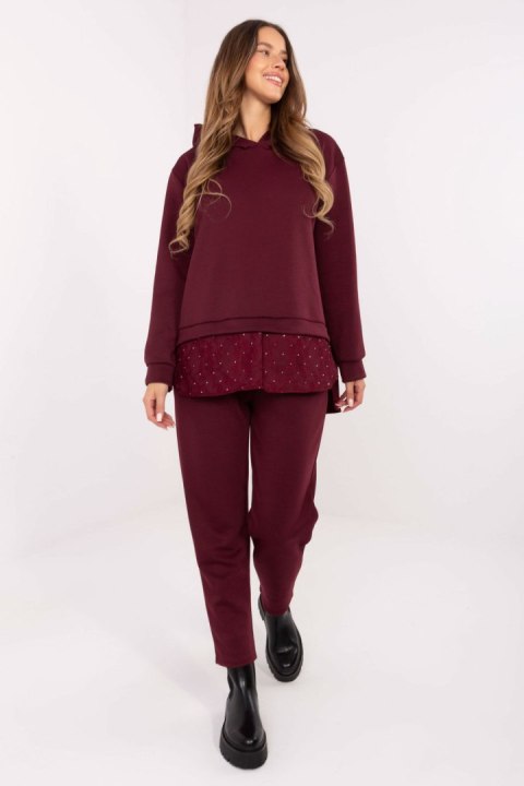 Spodnie Komplet Model IT-KMPL-9860.61 Bordo - Italy Moda - uniwersalny