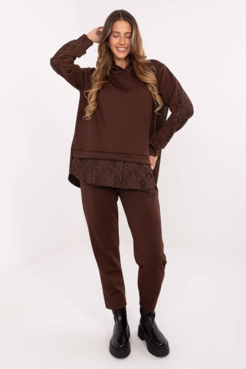 Spodnie Komplet Model IT-KMPL-9860.61 Dark Brown - Italy Moda - uniwersalny