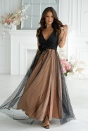 Sukienka Model 318-16 Black/Beige - Bicotone - 38