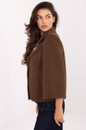 Płaszcz Damski Model IT-KR-FL8159.24 Brown - Rue Paris - uniwersalny